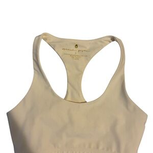 Spiritual Gangster Cream Racerback Sports Bra